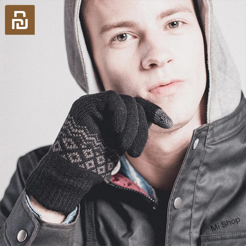 Gloves FO Finger Touch Screen Gloves for Women Men Winter Warm Velvet Gloves For Screen Phone Birthday/Christmas Gift 241226