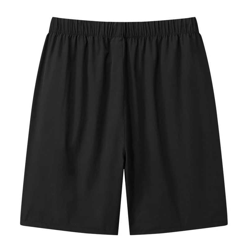 For 2024 Summer High Quality Breathe Shorts Men Casual Elastic Waist Men Quick Dry Fitness Jogging Beach Black Fahion ShortsXJ241226
