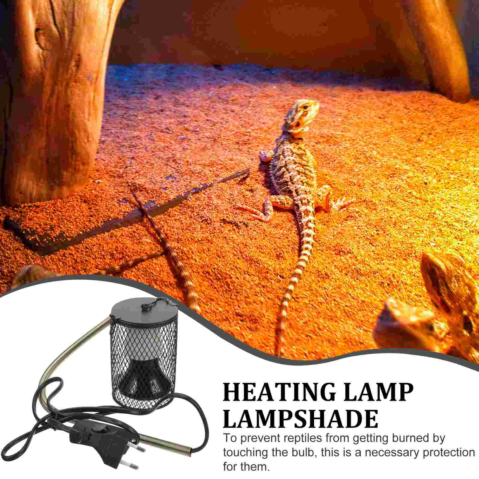 Heater Lamp Grille Reptile Tank Bulb Bulbs Reptiles Animal Bird Heating Metal