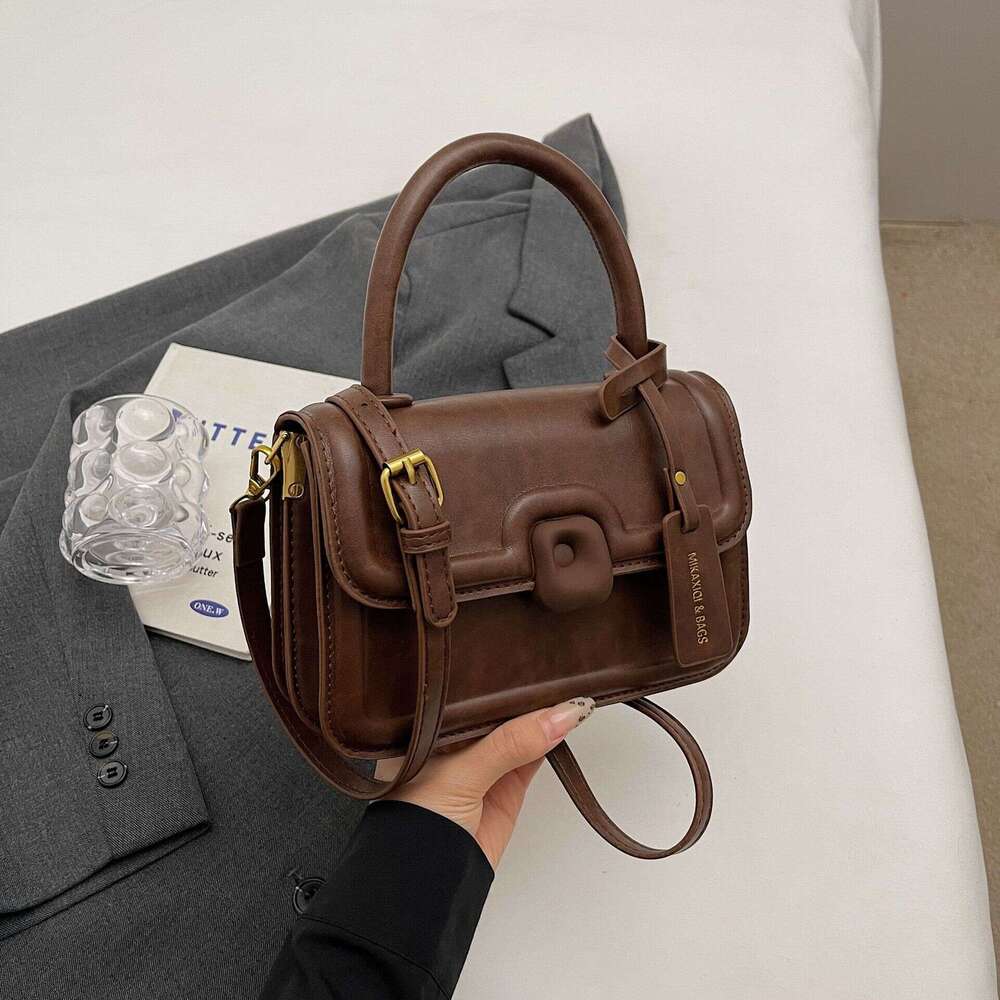 This year's popular hand-held for women 2024 new high-end single shoulder crossbody trendy texture small square bag