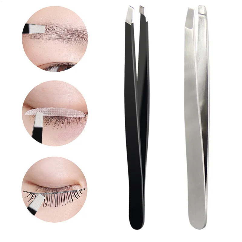Private Label Eyebrow Tweezers Rose Gold Pincet Clips Stainless Steel Face Beautfy Makeup Tool 241223