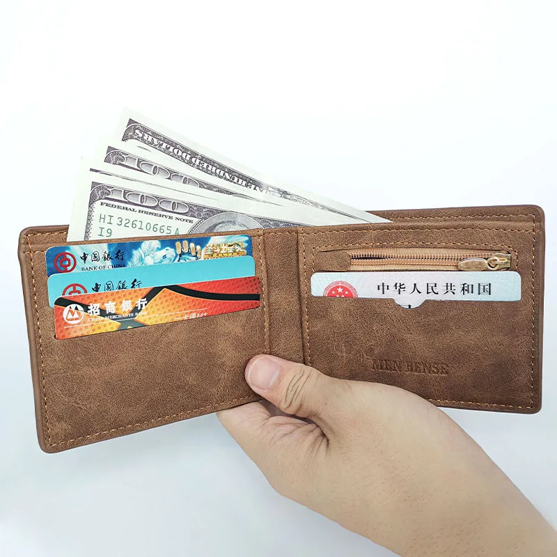 New Vintage Men Purse Wallet Leather Wallets TLXT Small Money Purses Design Dollar Price Top Men Thin Wallet with Coin Bag Zipper Designer Man Wallet