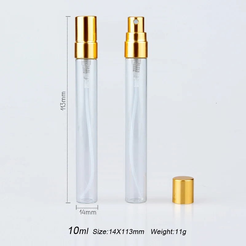 50Pieces/Lot 10ML Perfume Bottle With Customizable Paper Boxes Empty Atomizer Spray Glass Perfume Bottle 241225
