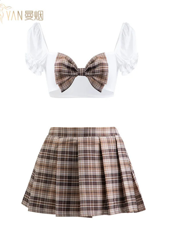 Christmas Sexy Plaid JK Pleated Short Uniform Dress Elegant Square Collar Sweet Fashion Korean Women Dress 18DA 241226