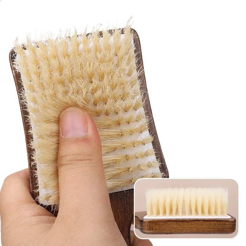 Skin Cuticle Grease solid wood Handle Bath Sponge Massage Shower Pig hair Bath Brush Body Back Cleaning Brush 241226