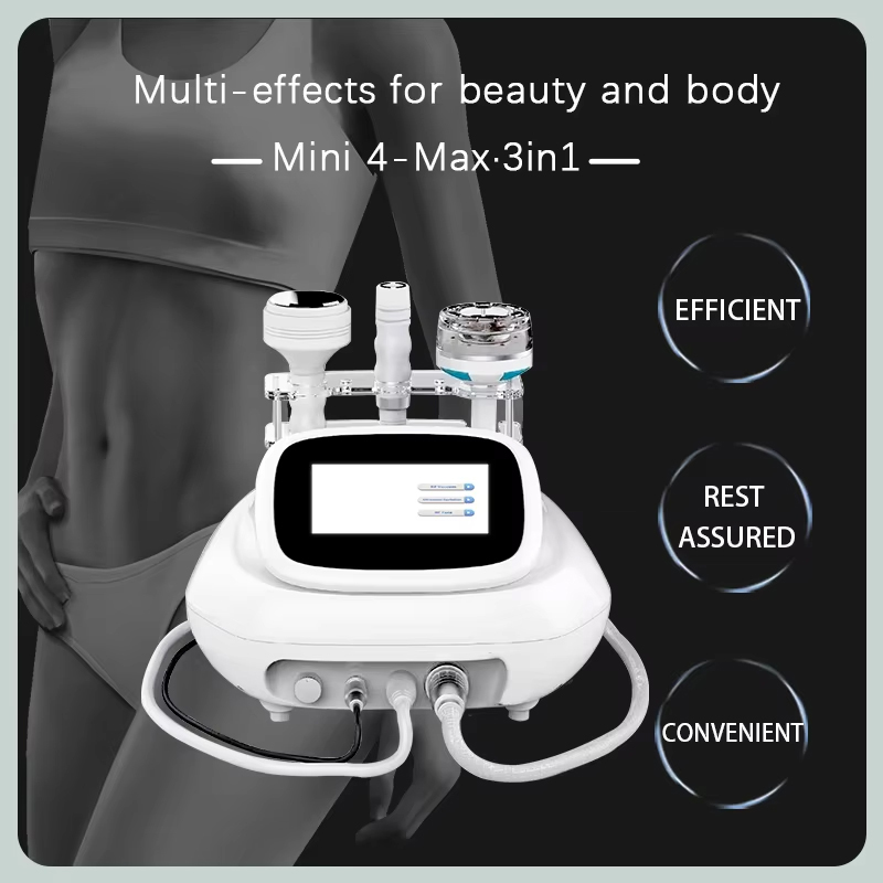 Multi-effect 40kHz Cavitation Mini 4 Max Cellulite Removal Vacuum Body Slimming Cellulite Treatment Physiotherapy RF Skin Tightening Lipolysis Machine