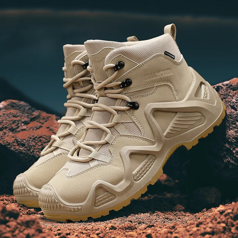 Mens Tactical Hiking Boots Shock-absorbing Non-slip Desert Boot Winter Outdoor Camping Trekking Shoes Hunting Trekking Boots 241225