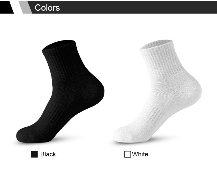 Ddmyoutdoor China domestic Socks, Mid Length Autumn Winter Sweat-Absorbing And Deodorizing Sports Socks, Men's Running Solid Color Cotton Socks
