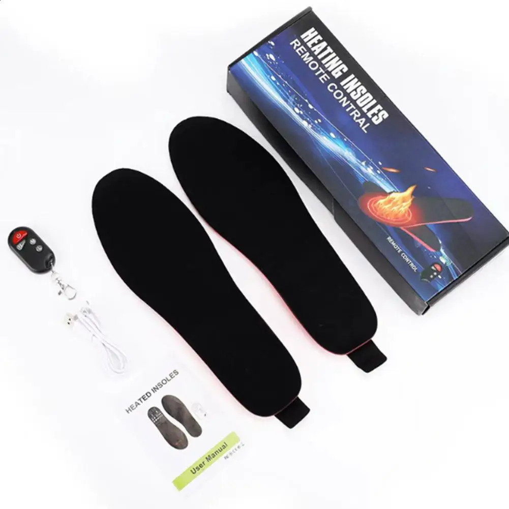 Electric Heating Insoles For Winter Rechargeable Winter Warm Insole Remote Control Work Hunting Ski Hiking Camping Insole 241226