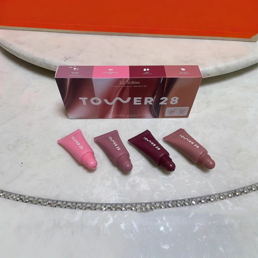 Makeup Tower 28 Gloss lil softies Lip Care Kit watermelon kiwi sugar plum ube vanilla dulce de leche Moisturizes hydrates nourishes lips Beauty Cosmet