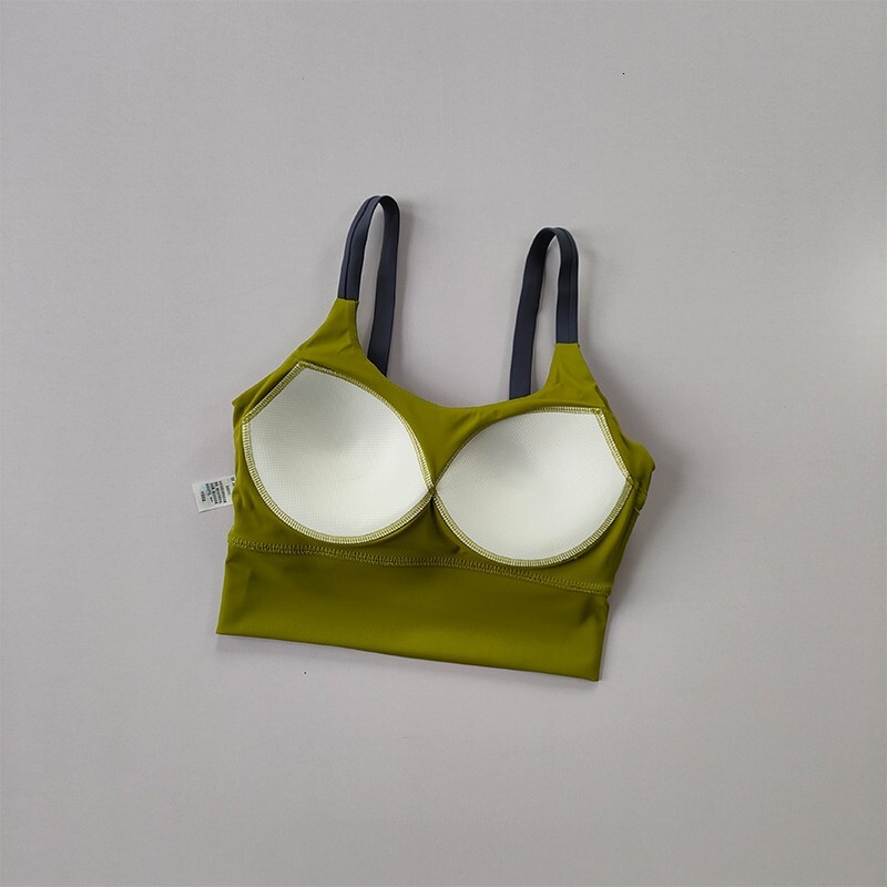 Women's Push-Up Bra Workout Tops Yoga Crop Top Breathable Sports Fixed Pad Sexy Design Gym Fiess Push Up Bras