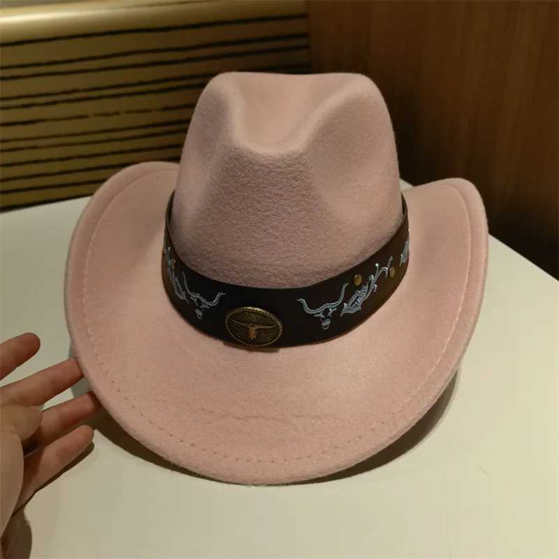 Cowboy Hat Mens Cowboy Hat Western Cowboy Hat Womens Wide Brim Casual Panama Solid Black and White Khaki Sombrero Vaquero Sombrero W241225