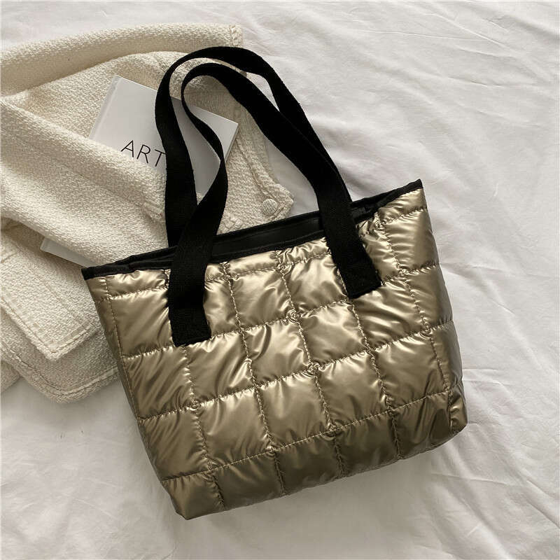 Internet Celebrity Personalized Down New Women's Bag For Autumn And Winter, Shoulder Underarm Tote Bag, Popular This Year