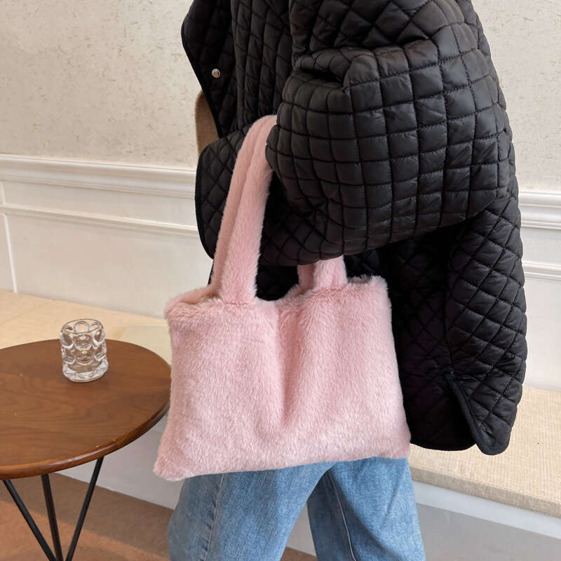 Internet Celebrity Autumn And Winter Fur Shoulder New Trendy Korean Version Western-Style Crossbody Small Square Women's Bag
