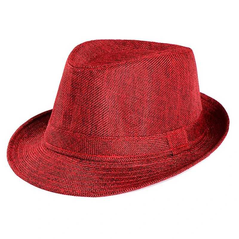 Breathable linen jazz hat mens summer cheap 1920s classic Panama hat performance party costume fashionable denim Cs retro W241225