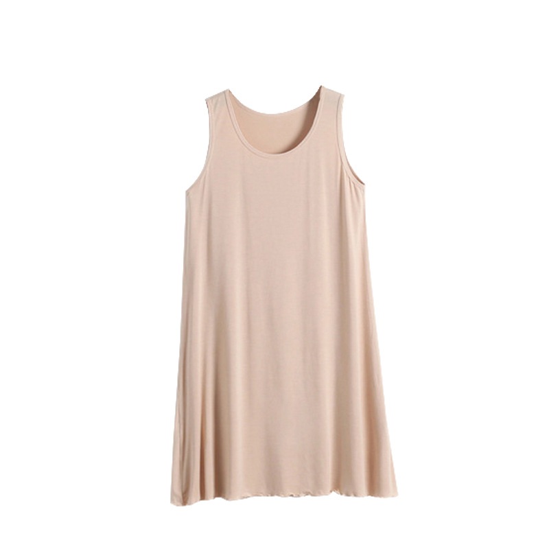 B597-Spring and summer solid color modal long pajamas outer wear sexy ladies fashion simple slim long suspender skirt