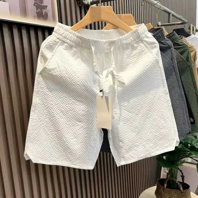 Summer casual shorts loose cut pants soft and fast drawstring sports straight leg pants ultra-thin solid color W241226