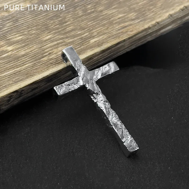 Pure Cross Pendant Handmade Mirror Jewelry Grade Polished Premium Feeling Couple American Pendant Hip Hop Sweater Chain 241220