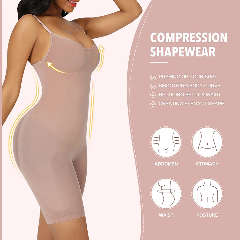 Women Seamless Bodysuit Push Up Corset Waist Trainer Trimmer Butt Lifter Body Shaper Slimming Shapewear Tummy Control Underwear 241225
