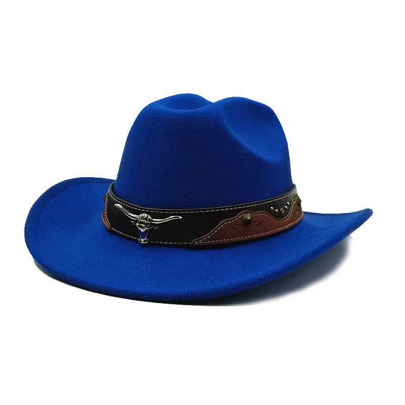 Retro Western Cowboy Hat Ethnic Belt Cowboy Hat Mens and Womens Hats Retro CS Sorero hombre sombrero vaquero hombre W241225