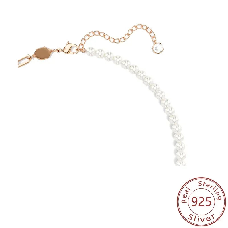 925 Silver Jumping Pink Teddy Bear Pendant Necklace 3D Full Diamond 241226