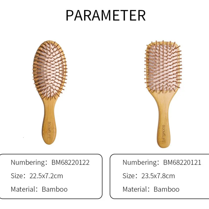 Personalized Wide Tooth Wood Combs for Hair Massage Scalp Bamboo Hair Brush Women Custom Styling Hair Comb Detangling HairBrush 241225