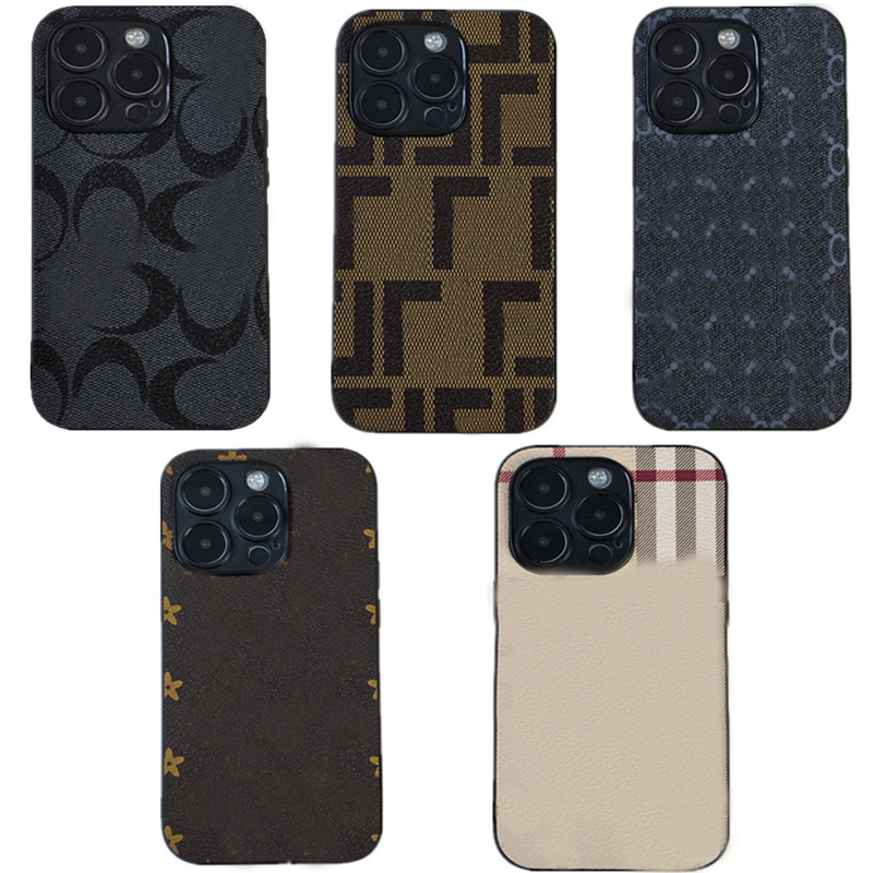 Cas de téléphone de concepteur pour iPhone 16 Pro Max Cas 16 15 Plus 14 Pro 13 12 Designer Fashion Creative Case Précision Hole Téléphone Cois de