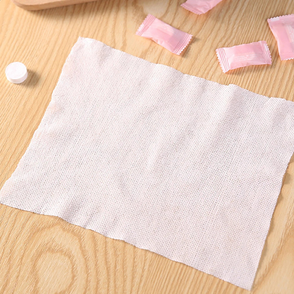 200/150/100pcs Disposable Travel Towel Compressed Face Towel Compact Tablet Mini Wet Wipes Damp Napkin Gusset Towel Tissue 241226