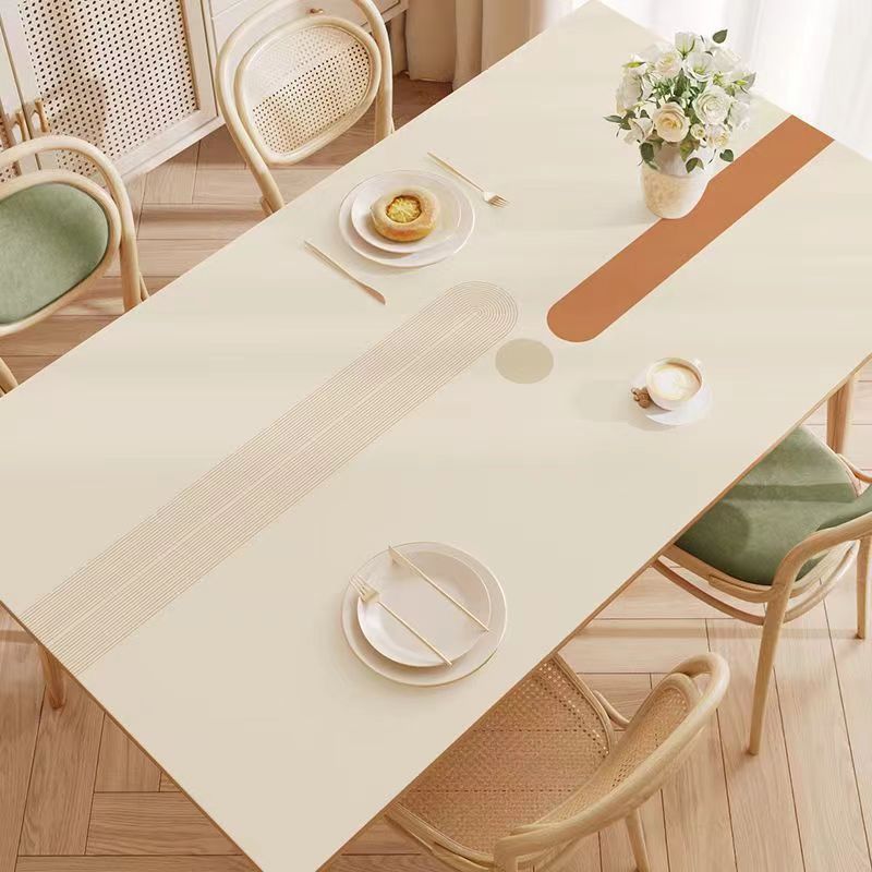 Waterproof and Oil-proof Leave-in Washable Rectangular Nordic Light Dining Table Mat L-3