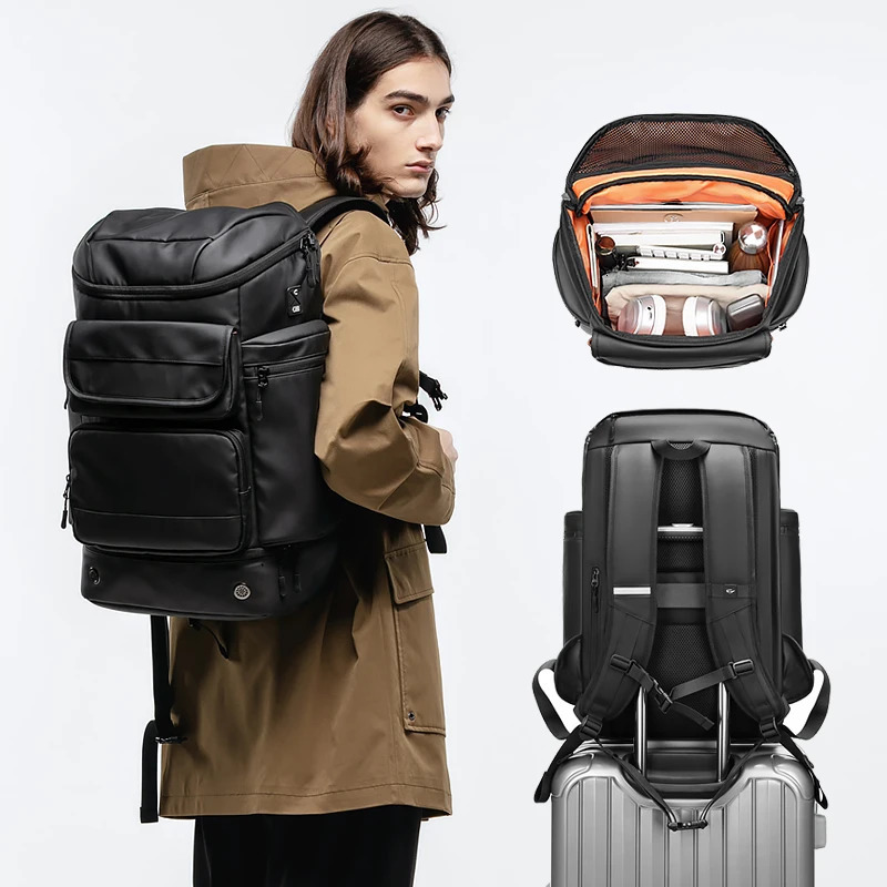 Large Capacity 50L Men Travel Backpack outdoors trekking waterproof Backpack 17 Inch Business Laptop Backpack With Shoe Bag 241225