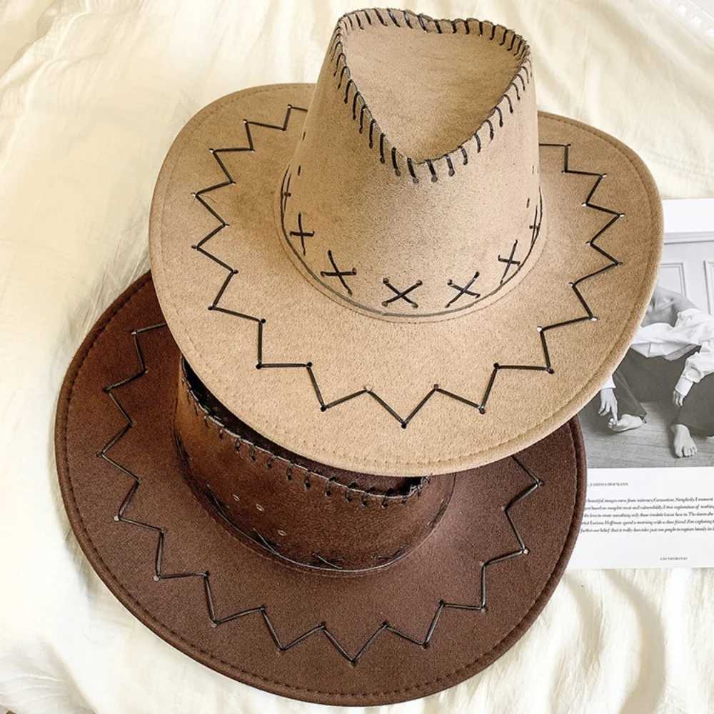 Fashionable Sunset Cowboy Hat Christmas Party Role Playing C Retro Hat Camping Fishing Mountain Vacation New Years Gift W241225