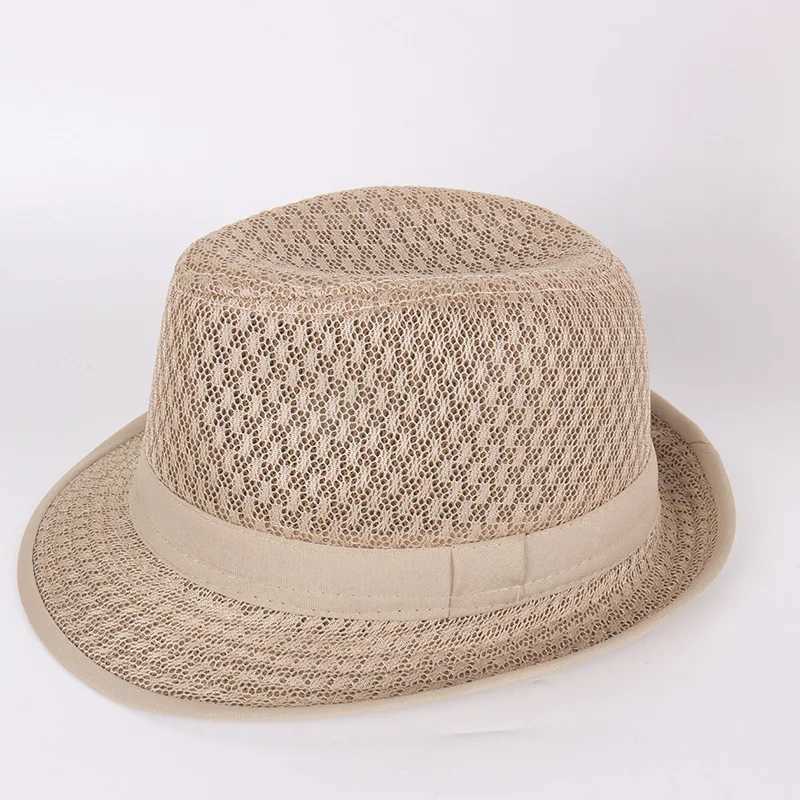 Summer Mesh Breathable Material Mens Fedoras Adult Bowling Hat Classic Edition Cheap Hat W241225