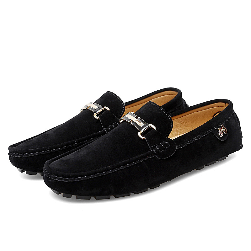 Spring Men Casual Shoes Flat Bottom Versatile Driving Simple Leisure Loafers Shoes Outdoor Triple Black Grey Red Free shipping