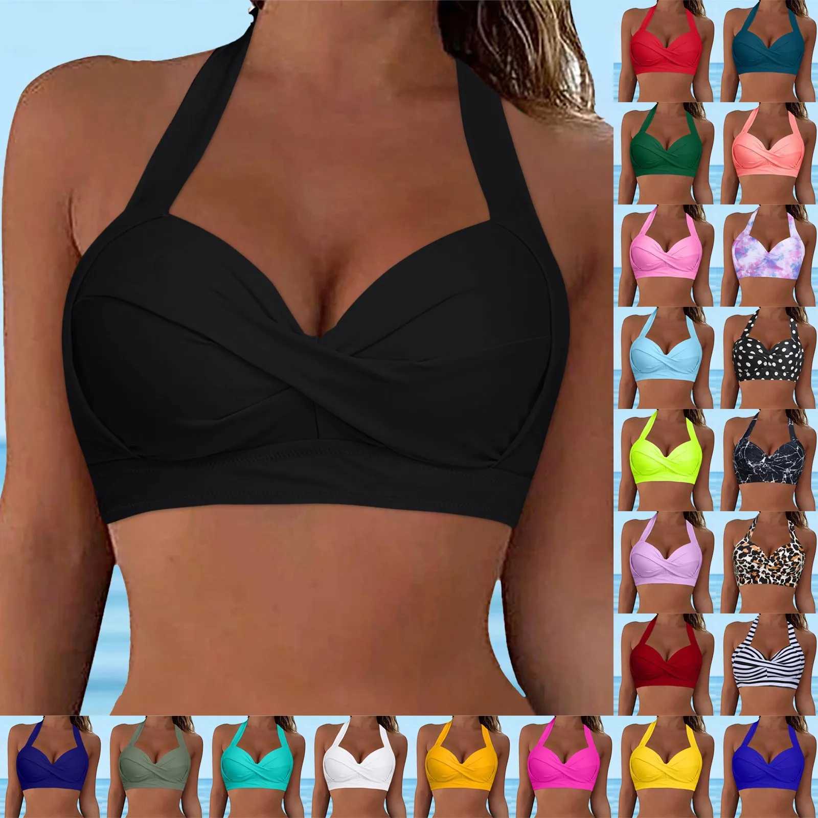 Womens patchwork lace swimsuit tops underwear full bikini tops push up swimsuit tops lace tops swimsuit topsW241225