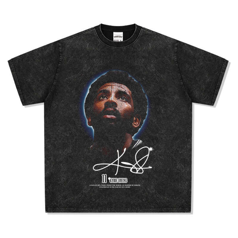 BC Irving Big Head Printed American T-shirt Short Sleeve Pure Cotton Round Neck Hoodie for Men and Women