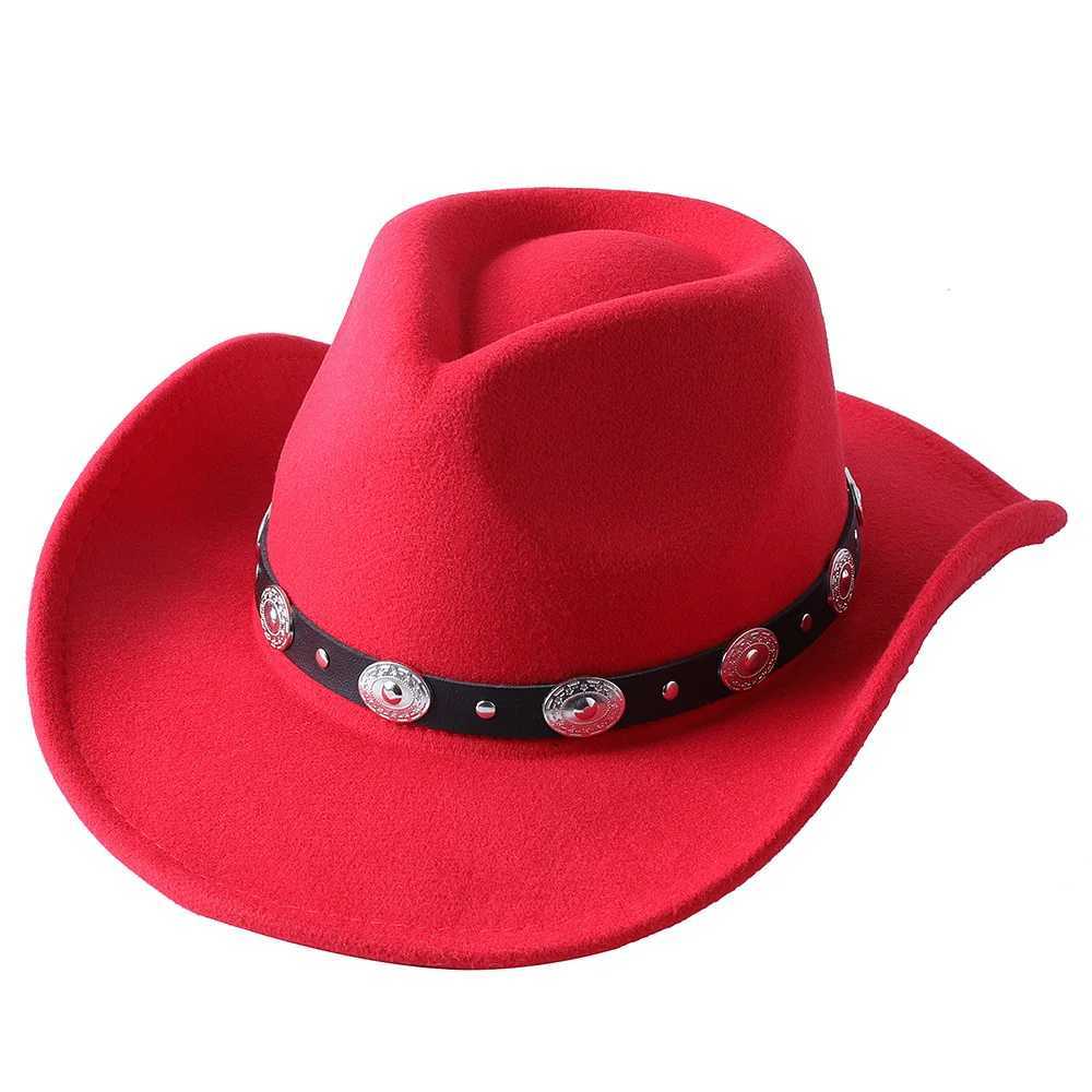 Western cowboy hat European and American winter thick Fedora hat monochrome curly neutral jazz W241225