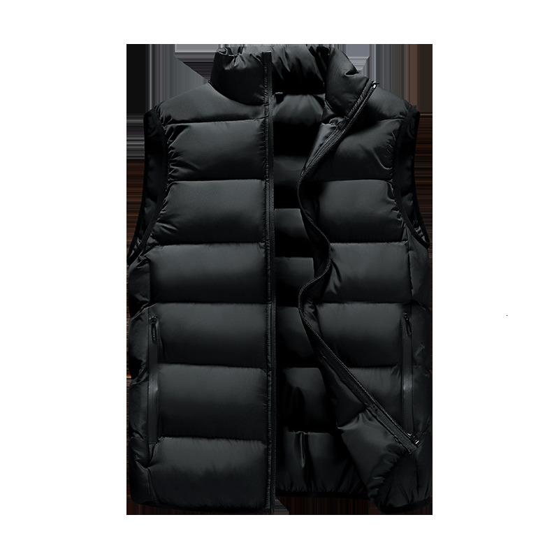 New Autumn Spring Thickened Youth Korean Fashion Down Cotton Men's Warm Large Size Waistcoat Handsome Plus Shoulder Vest