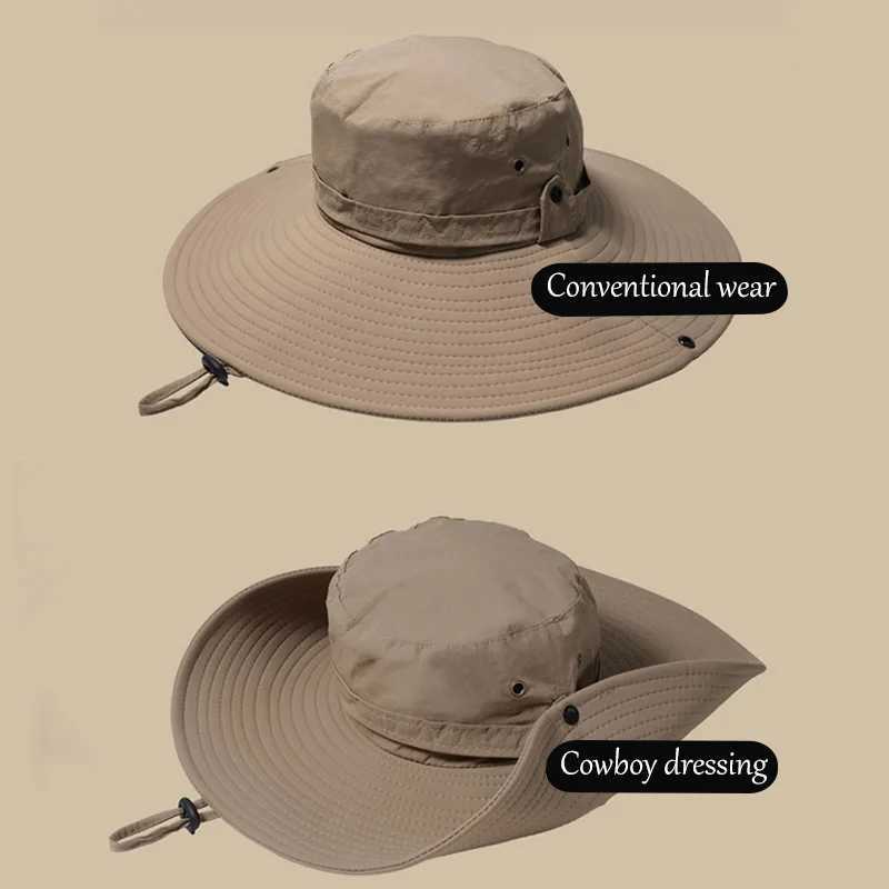 Western cowboy hat men mountain women sun protection mountain climbing fishermen fishing trip waterproof W241225