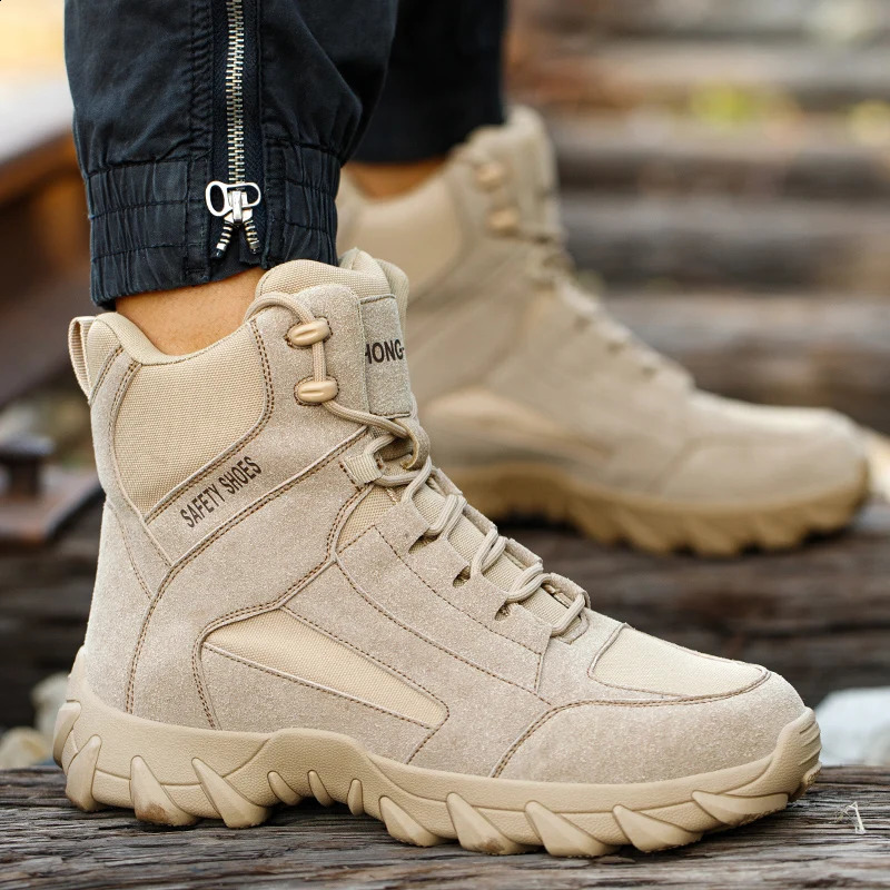 Steel Toe Boots for Women Lightweight Industrial Construction Boots Work Safety Shoes Hiking Boots Indestructible Shoes 241226