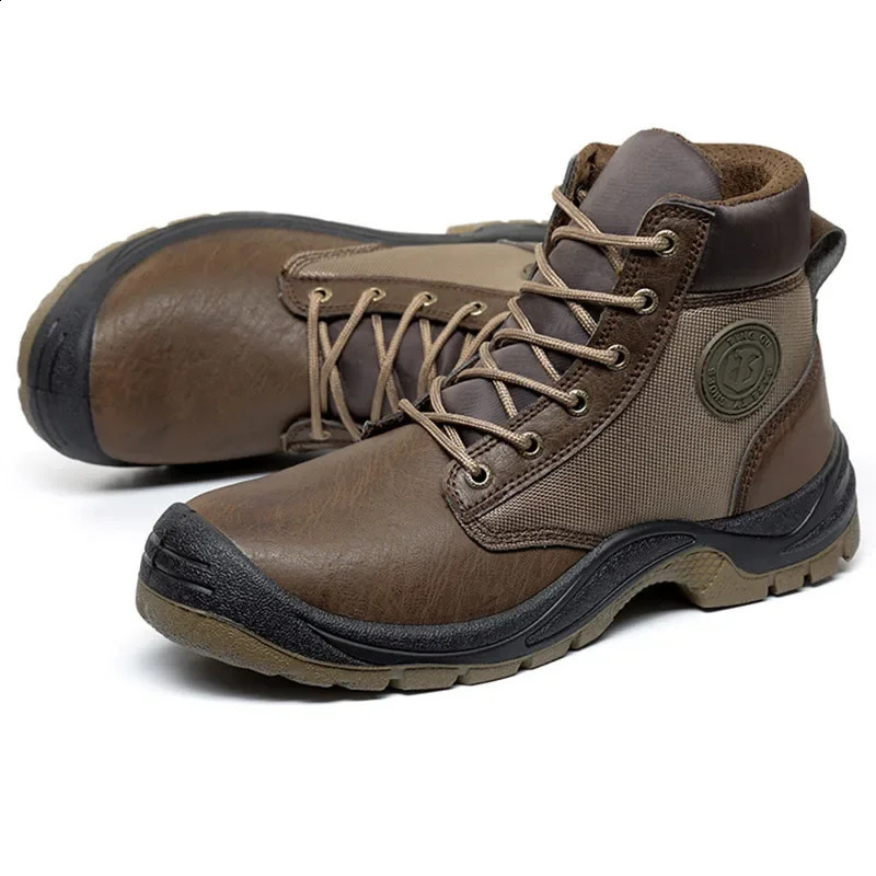 Safety Shoes Anti-smash Anti-puncture Anti-slip Work Shoes Wear-resistant Anti-static Labor Protection Shoes Lightweight for Men 241226
