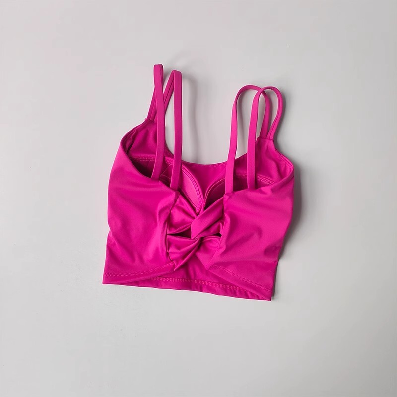 Women's Sports Bras Fiess Top, Sexy Gerie, Push Up Fixed Pad, Yoga Bra, Back Knotted Underwear, Running Vest, Gym Tops
