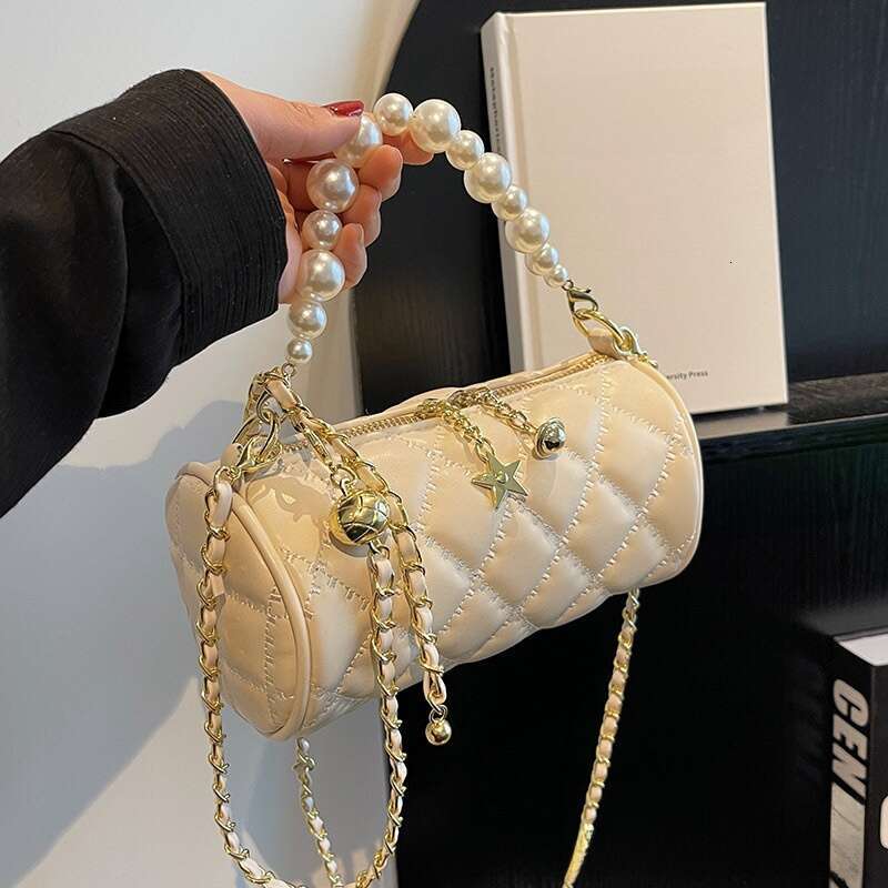 Summer Fashion Single Shoulder Women's New Pearl Handbag Simple Chain Popular Crossbody Bag