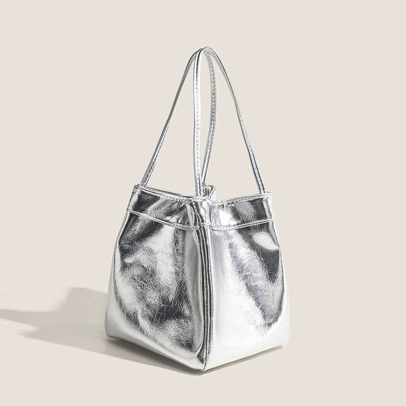 New Trendy Versatile Casual Korean Style Small Square Bucket Bag, Niche And Simple Underarm Handbag For Women