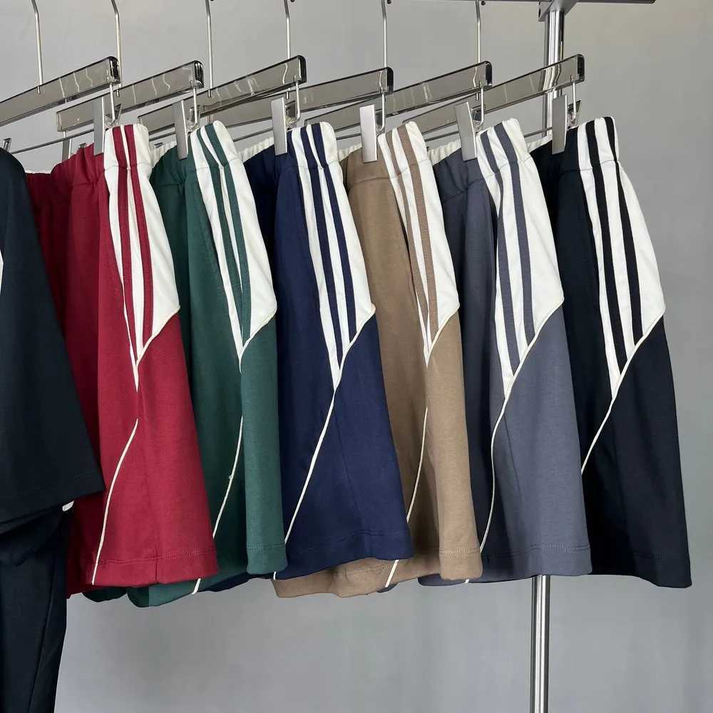 Casual Patchwork Shorts For Men Women Knee Length Baggy Pants Vintage Mens Clothing Summer High Street Streetwear Y2k ClothesXJ241226