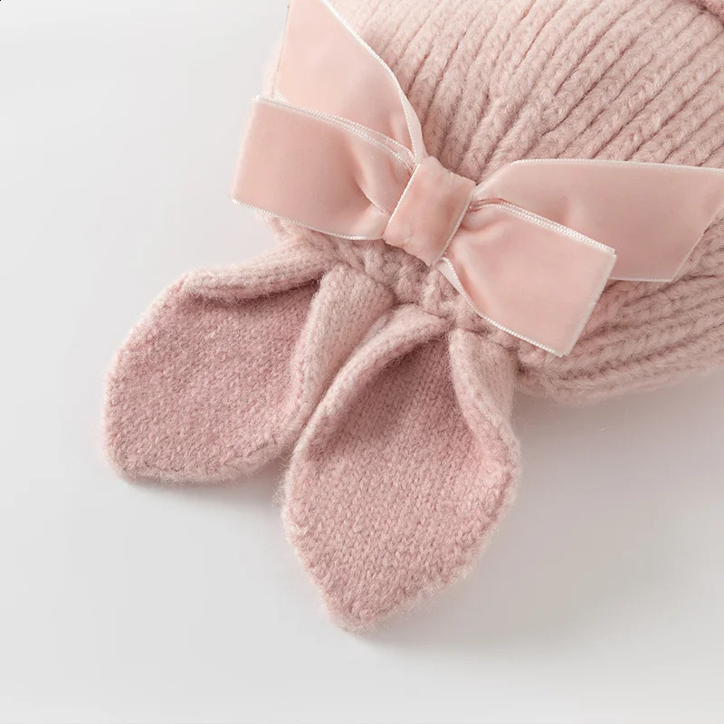 Dave Bella Winter Baby Hat Pink Ear Knit for Kids Warm Cap Girls Boys Windproof Beanies Infant DB4243031 241225