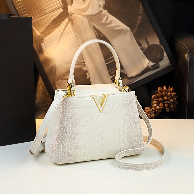 Fashion White Leather Women Handbags 2024 New Female Small Shoulder Messenger Bag Crossbody Portable Shell Bags
