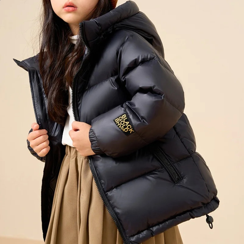 Childrens down Jacket Winter Black Gold Standard ParentChild White Duck Men Girls and Children Thickened 241225