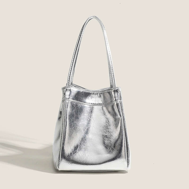 New Trendy Versatile Casual Korean Style Small Square Bucket Bag, Niche And Simple Underarm Handbag For Women