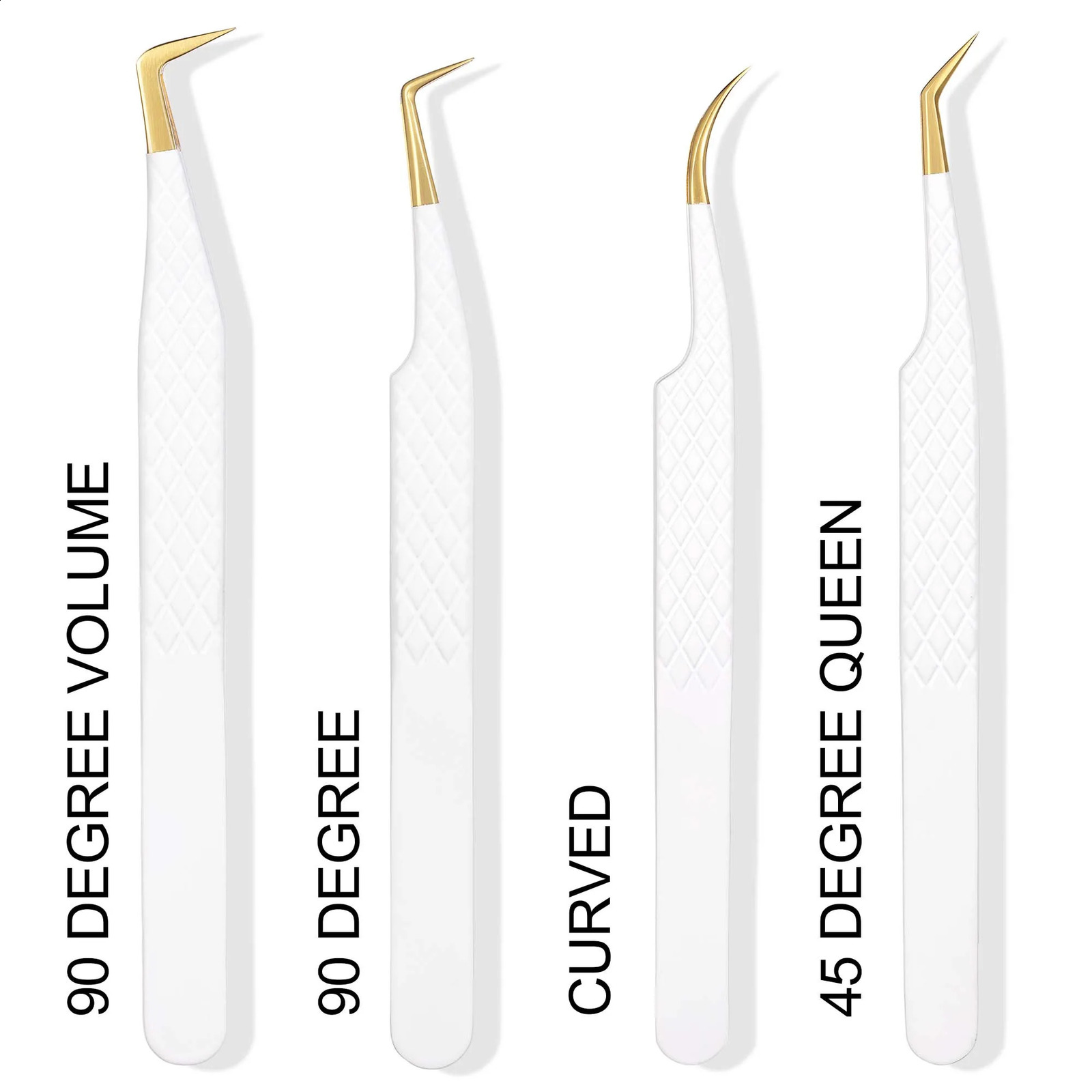 Comelylash Fiber Tip 90 Degree Lash Tweezers for Eyelash Extensions Precision Grip Mega Volume Lash Tweezers 241223