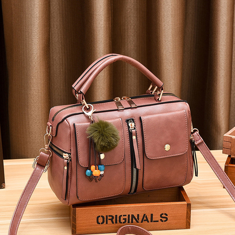 Designer Brand Women's Crossbody 2024 Casual Messenger Shoulder Bags Middle-Aged Mother Handbag Womens Boston Pillow Bag
